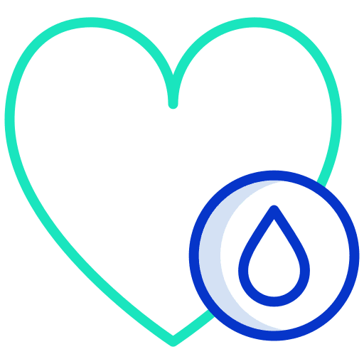 Heart healthcare and medical blood heart icon