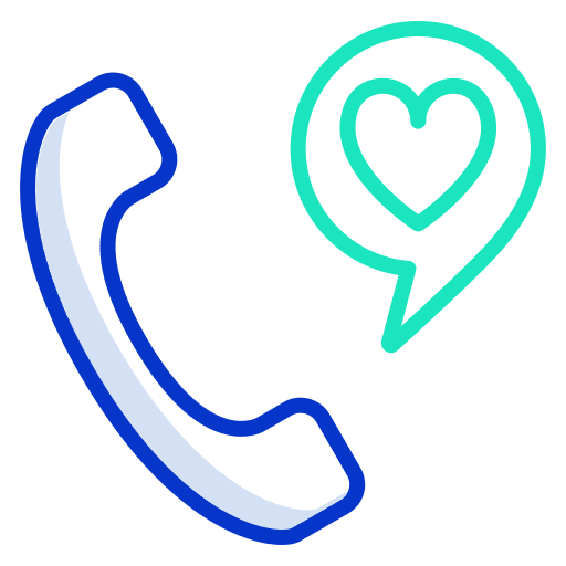 Call healthcare and medical communications heart icon