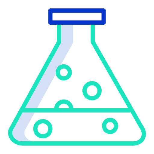 Flask test tube lab chemistry icon