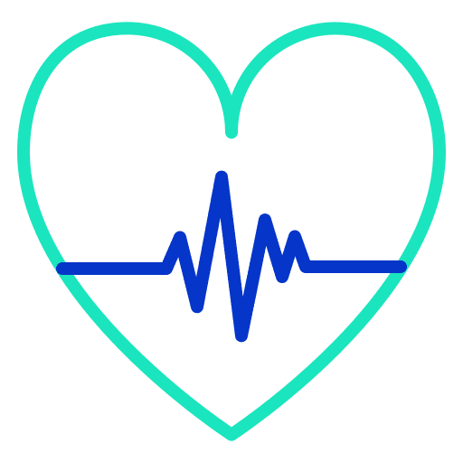 Heart beat beating heart shapes and symbols icon