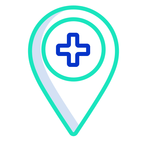 Medical healthcare and medical placeholder location icon