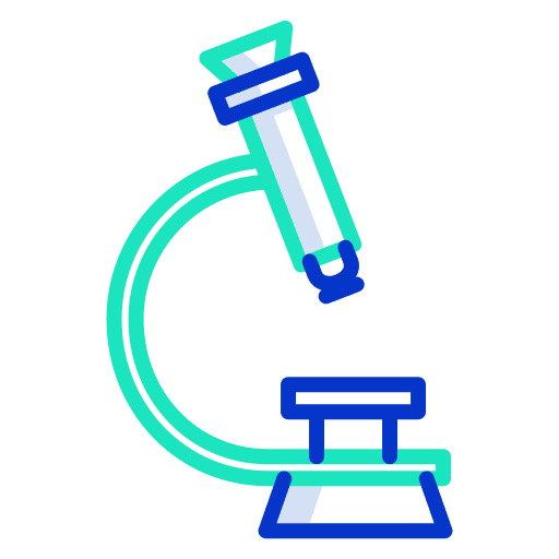 Microscope science healthcare and medical tools and utensils icon