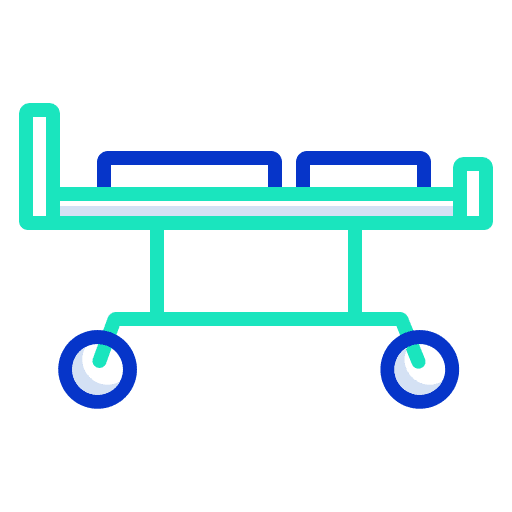 Stretcher illness medical assistance emergencies icon