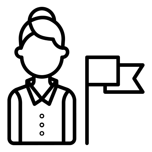 Female leader woman ambassador icon