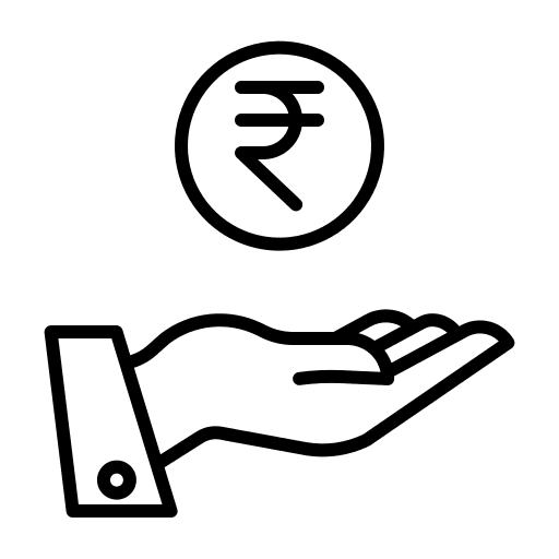 Rupee money rupee hands and gestures icon
