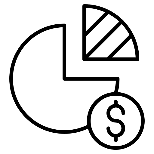 Sales shapes and symbols money investment icon