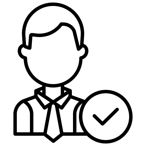 Tick mark active user credibility economy icon