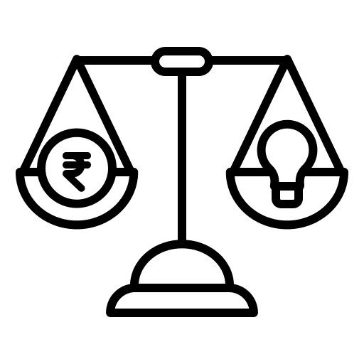 Financial balance currency rupee icon