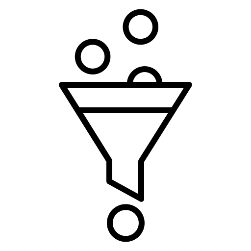 Funnel filter tools and utensils funnel icon