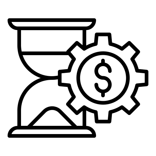 Hourglass waiting business and finance product icon