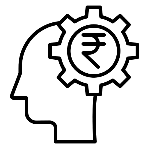 Investment rupee currency economy icon
