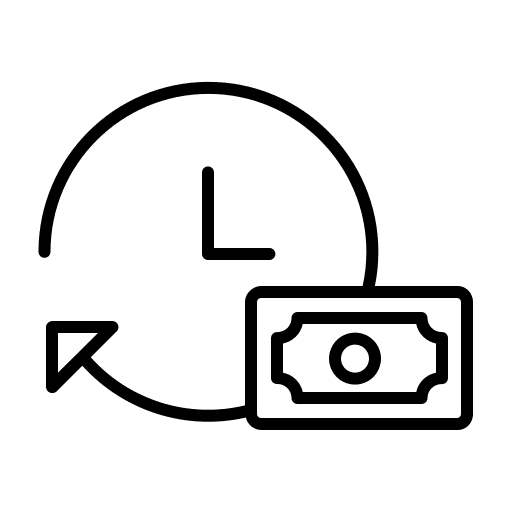 Clock clock money business and finance icon