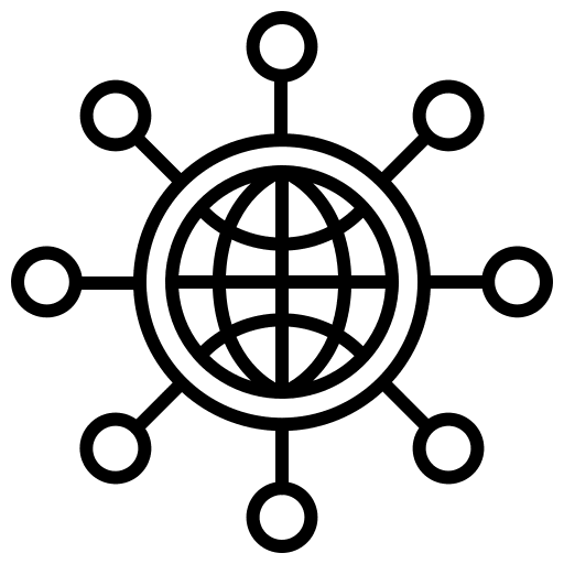 Global world earth network icon