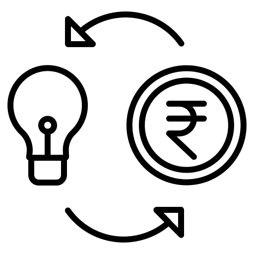 Idea money investment coin icon