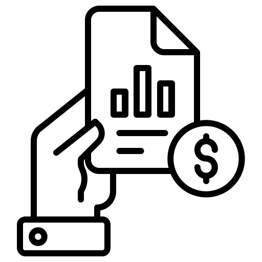 Report hands and gestures money report icon