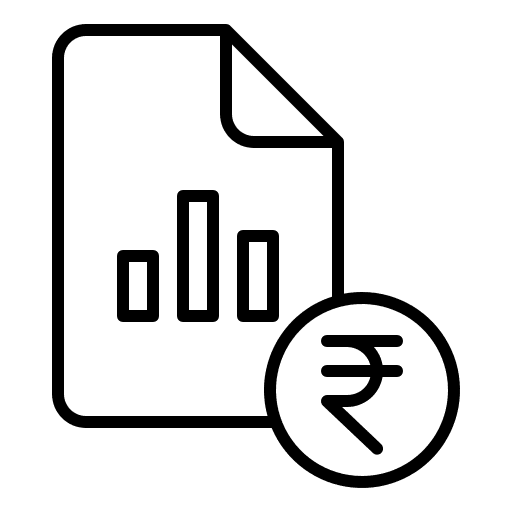 Report rupee money business and finance icon