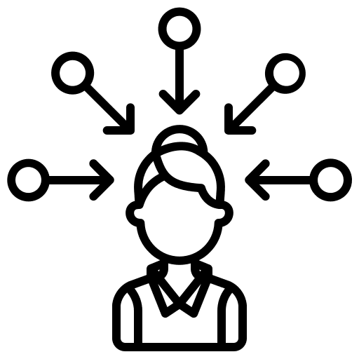 Connection business and finance connecting people icon