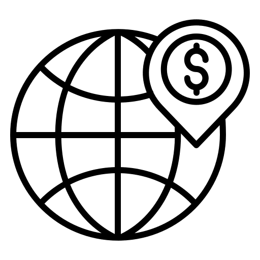 Global world connection network icon