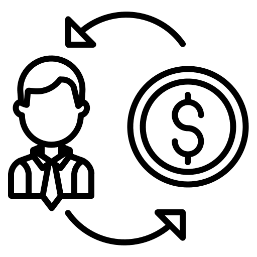 Investor avatar business and finance dollar symbol icon