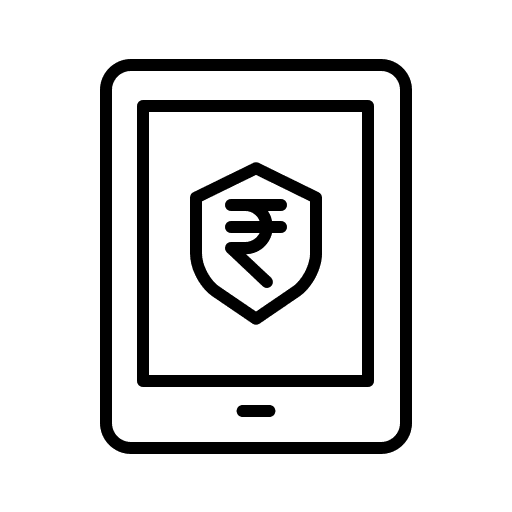 Ipad tablet business and finance money icon