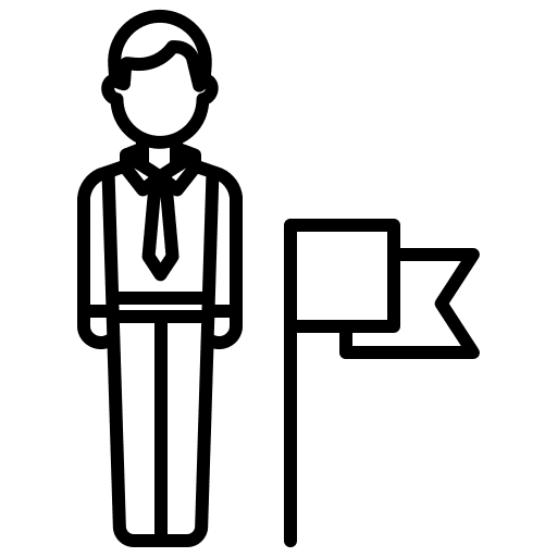 Leader ambassador flag goal icon