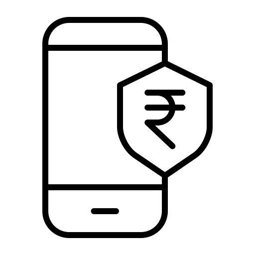 Mobile rupee currency app icon