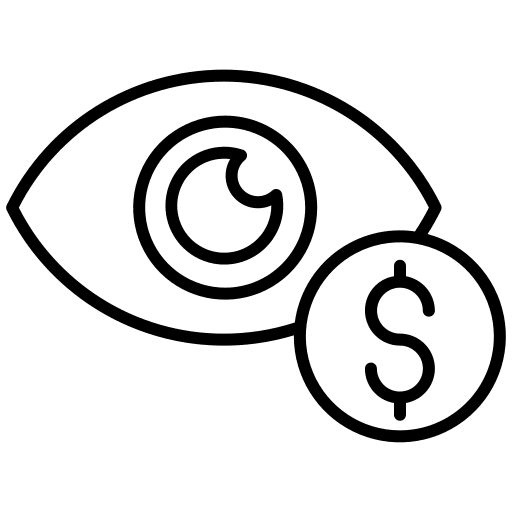 Monitor shapes and symbols business and finance money icon