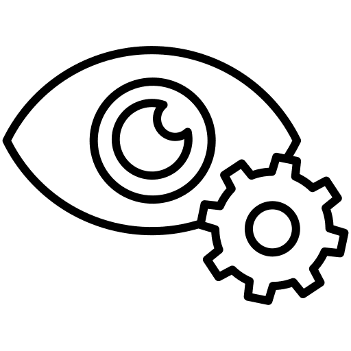 Optimization management gear money icon