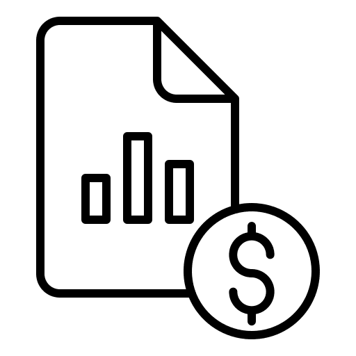 Report currency document report icon