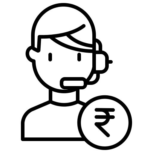 Support support call rupee icon