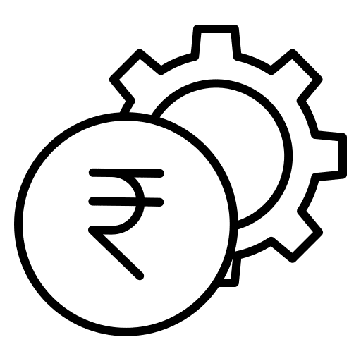 Wealth cogwheel mechanism economy icon