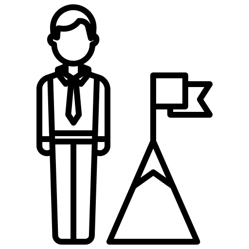 Achievement experience achievement flag icon