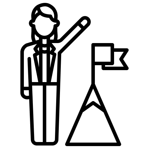 Achievement success people achievement icon