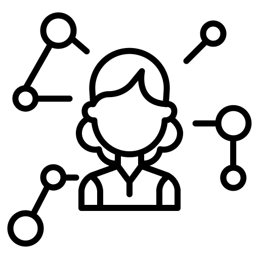 Company woman company network icon