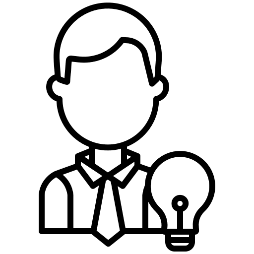 Creative idea man user icon