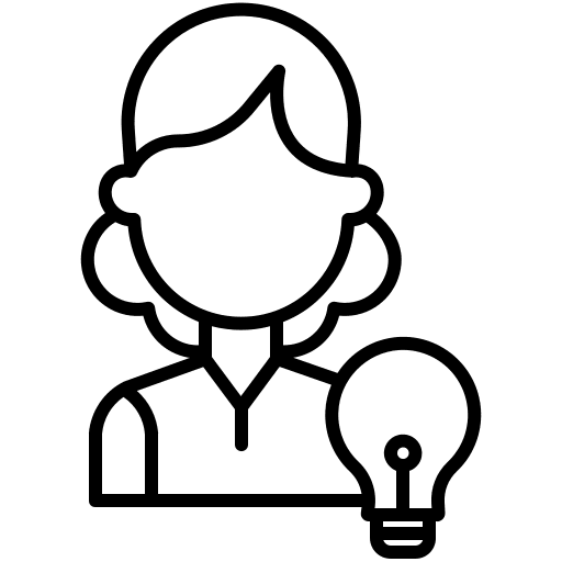 Creative user light bulb creative icon