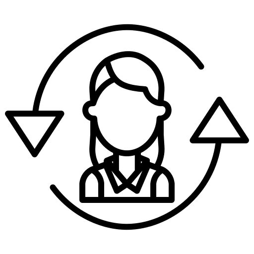 Female avatar user economy icon