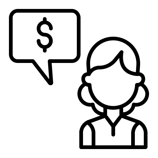 Female conversation woman people icon