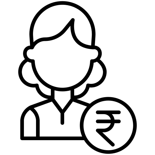 Female economy avatar money icon