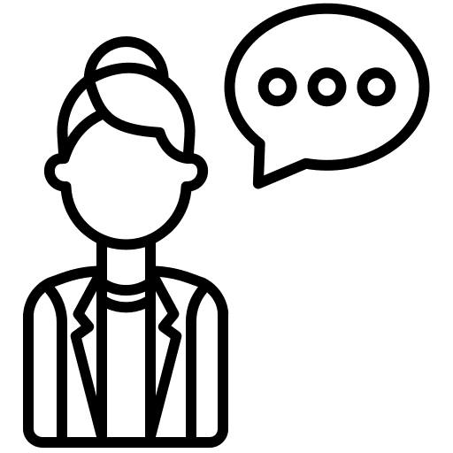 Female female user conversation icon