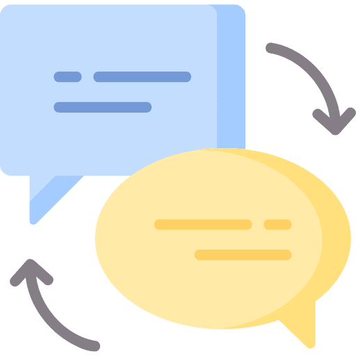 Negotiation negotiating message conversation icon