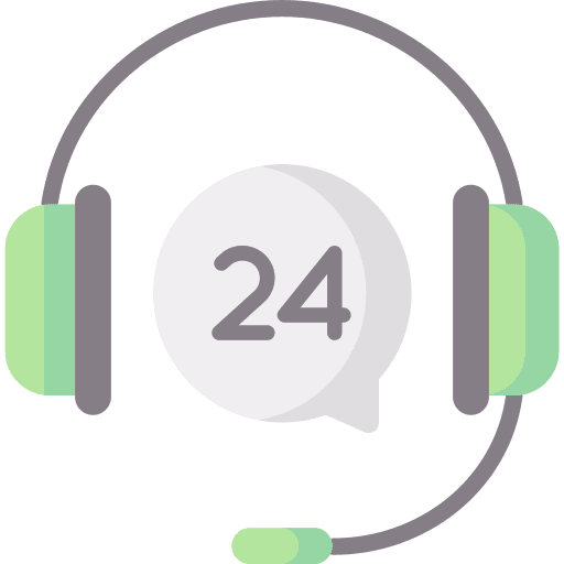 Support technology 24 hours microphone icon
