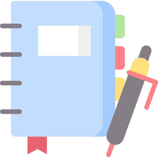 Agenda business education notebook icon