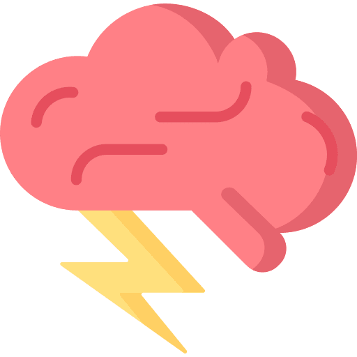 Brainstorming stroke electronics idea icon
