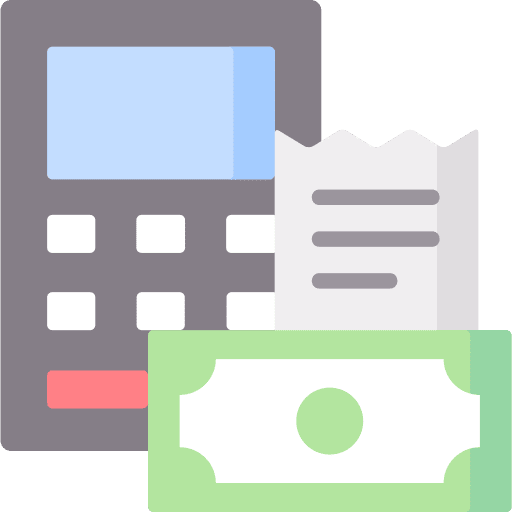Budget cost maths expense icon