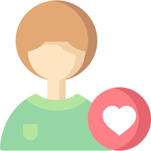 Customer love and romance user friendly marketing icon