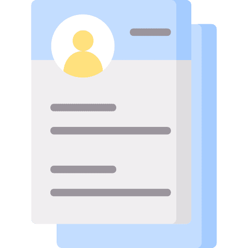 Cv personal info candidate manager icon