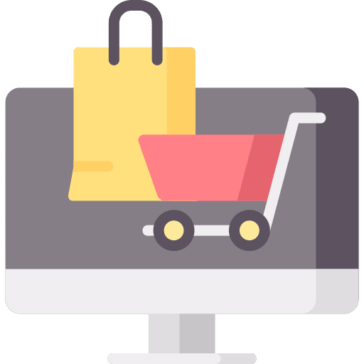 Ecommerce online shopping shopping bag shop icon
