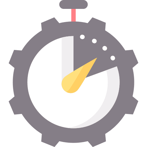 Efficiency performance time and date construction and tools icon