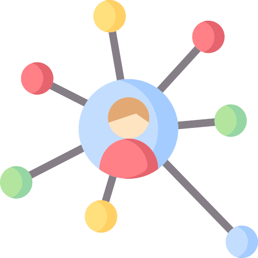 Networking networking business and finance group icon